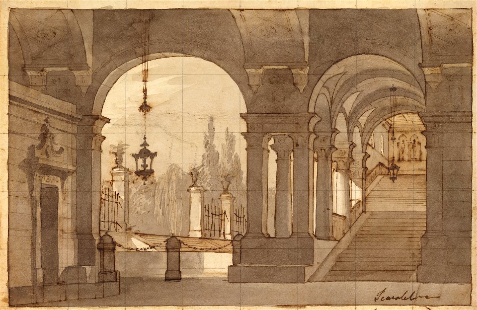 Pietro Scandellari - Projeto para hall de entrada com grande escadaria