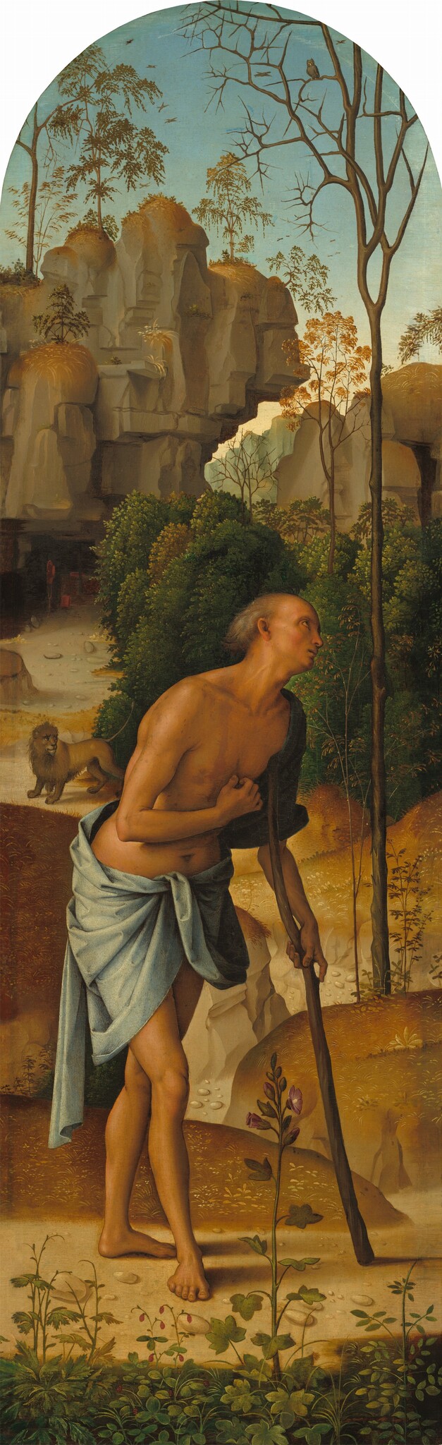 Pietro Perugino - The Crucifixion with the Virgin, Saint John, Saint Jerome, and Saint Mary Magdalene (left panel) - 1937.1.27.a - National Gallery of Art