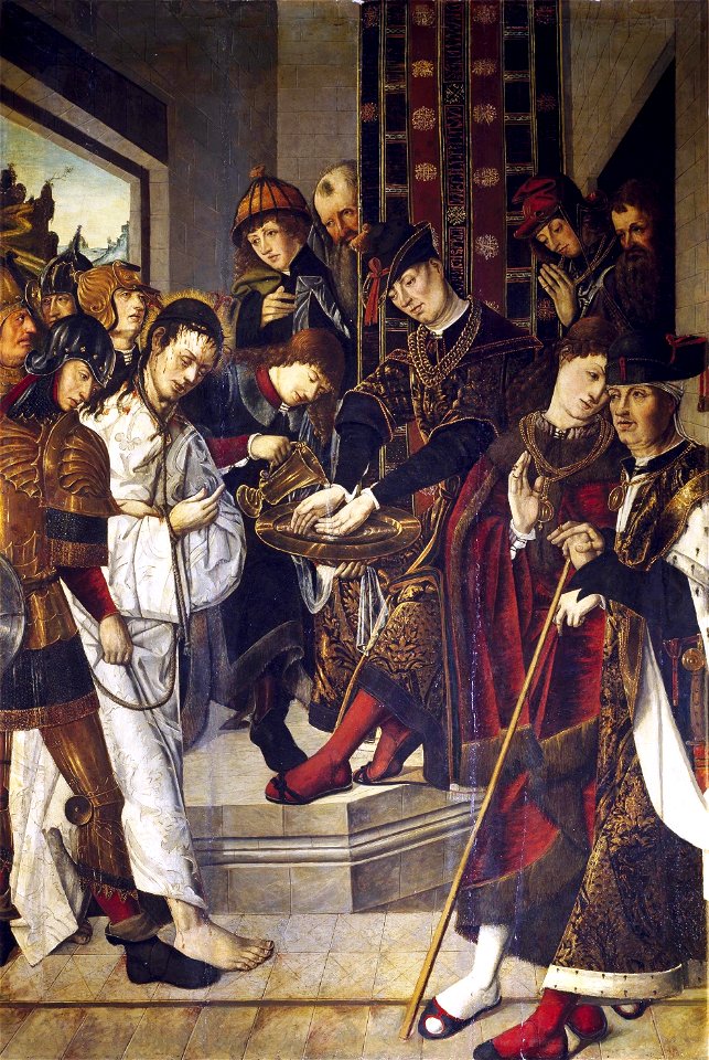 Pilatos lavándose las manos, de Francisco y Rodrigo de Osona (Museo del Prado)