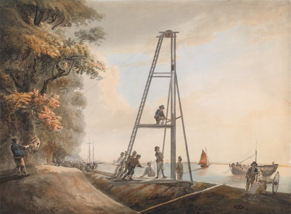 Pile Driving on the Banks of the Thames - Google Art Project