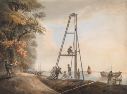 Pile Driving on the Banks of the Thames - Google Art Project