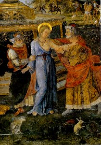 Pinturicchio - Susanna and the Elders - detail. Free illustration for personal and commercial use.