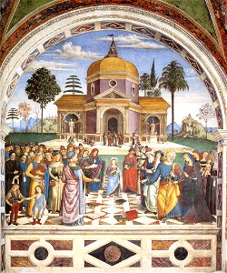 Pinturicchio - Christ among the Doctors - WGA17774. Free illustration for personal and commercial use.