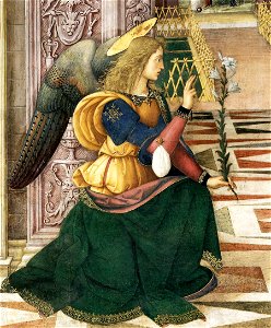 Pinturicchio - The Annunciation (detail) - WGA17770. Free illustration for personal and commercial use.