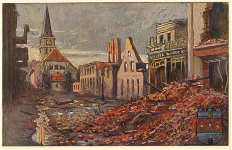 Goldap, Ostpreußen - Ruinen mit der alten Kirche (Zeno Ansichtskarten) -  Free Stock Illustrations