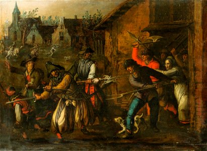 Pillage scene (by Sebastien Vrancx)