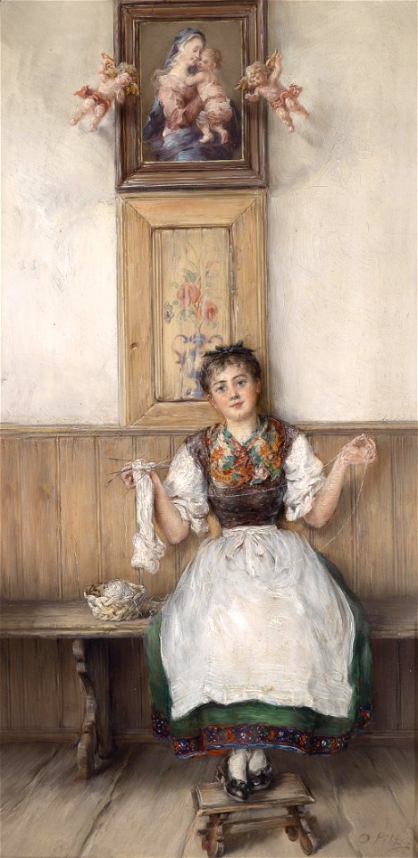 Otto Piltz Idylle in der Stube