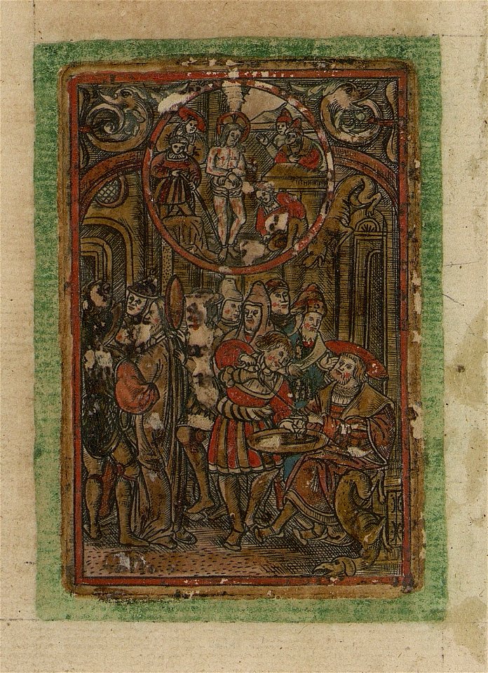 Pilate Washing his Hands ca.1519 print by Master S., S.V 89072, Prints Department, Royal Library of Belgium