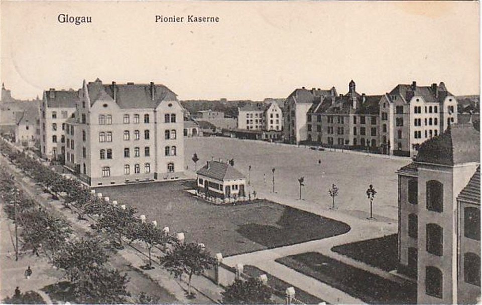 Pionier-Kaserne Glogau, Postkarte von 1912