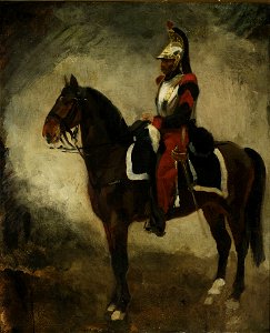 Piotr Michałowski - Cuirassier on a bay horse - MP 588 MNW - National Museum in Warsaw