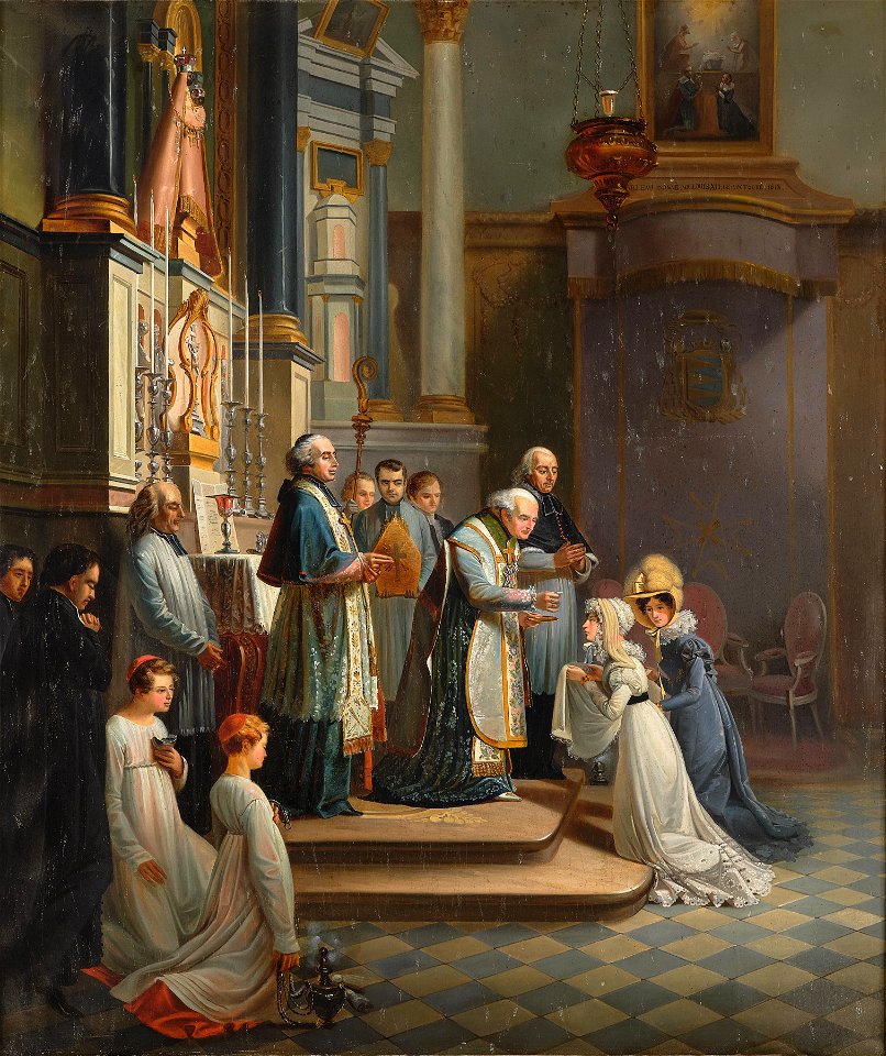 Pingret Besuch der Herzogin von Berry in Notre Dame de Liesse