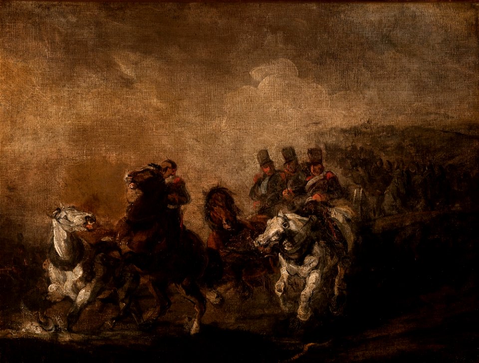 Piotr Michałowski - Artillery Crossing a Stream - MNK II-a-750 - National Museum Kraków