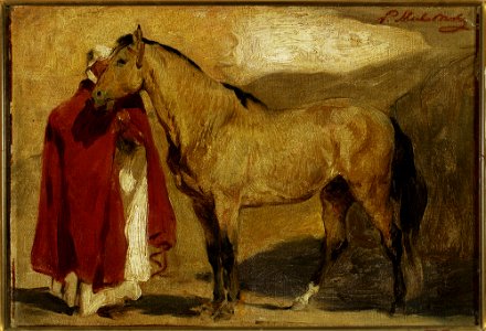 Piotr Michałowski - Moroccan man with a horse - MP 597 MNW - National Museum in Warsaw