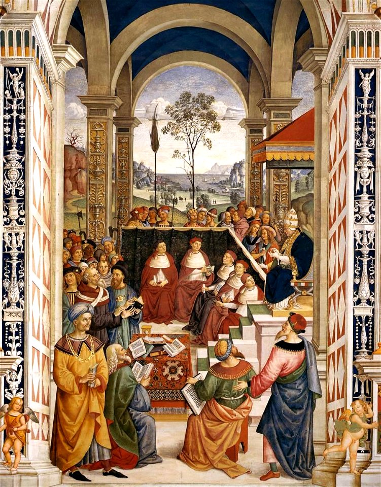 Pinturicchio - No. 8 - Pope Pius II at the Congress of Mantua - WGA17804