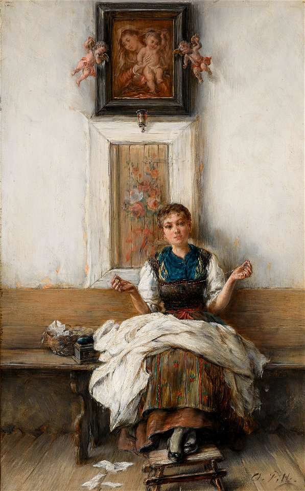Otto Piltz - Die Näharbeit (1891)