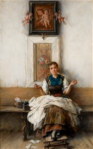 Otto Piltz - Die Näharbeit (1891)