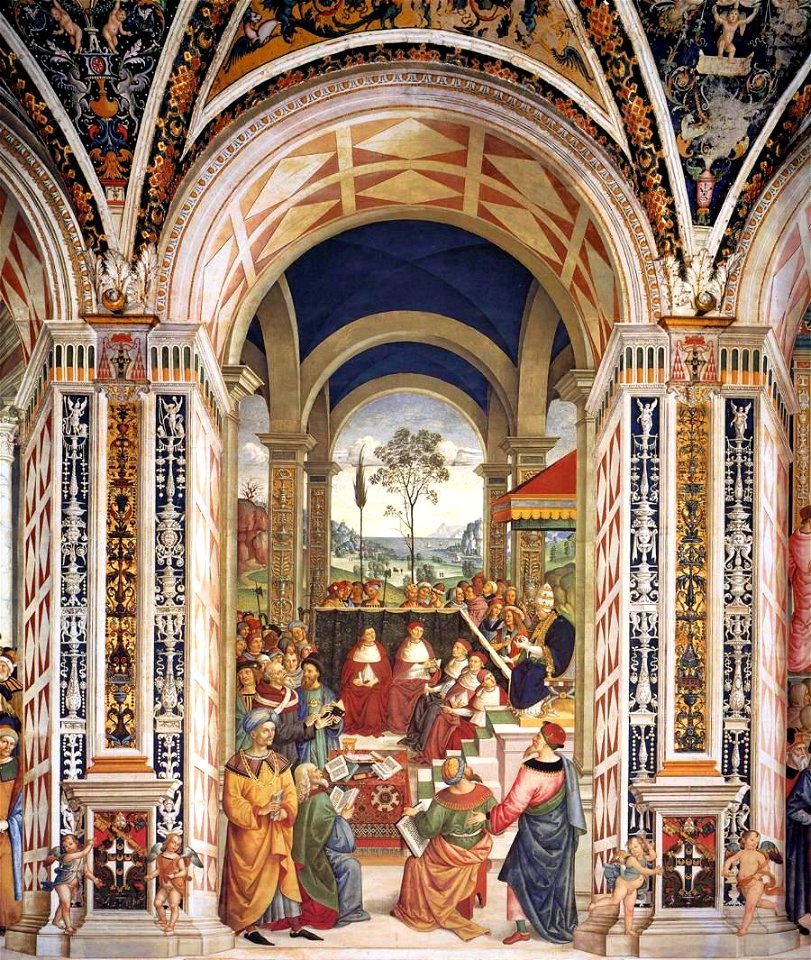 Pinturicchio - No. 8 - Pope Pius II at the Congress of Mantua ...