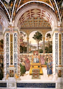 Pinturicchio - No. 2 - Enea Piccolomini as an Ambassador to the Court of James I of Scotland - WGA17791