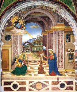 Pinturicchio - The Annunciation - WGA17768. Free illustration for personal and commercial use.
