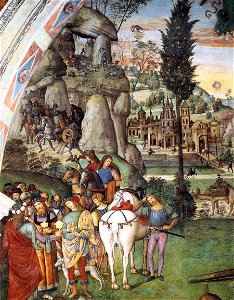Pinturicchio - The Adoration of the Shepherds (detail) - WGA17778. Free illustration for personal and commercial use.