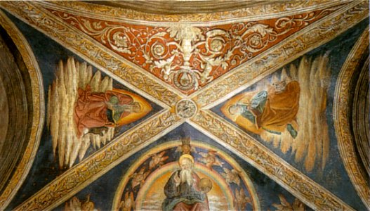 Pinturicchio, volta della cappella ponziani in santa cecilia in trastevere, 1485-1490 ca., 01