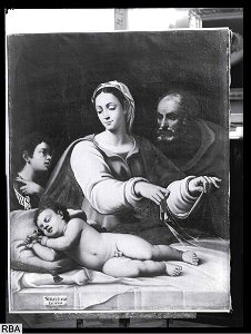 Piombo, Sebastiano del (Nachahmer) - Heilige Familie mit dem Johannesknaben (nach S. del Piombo), Inv.-Nr. WRM 2355