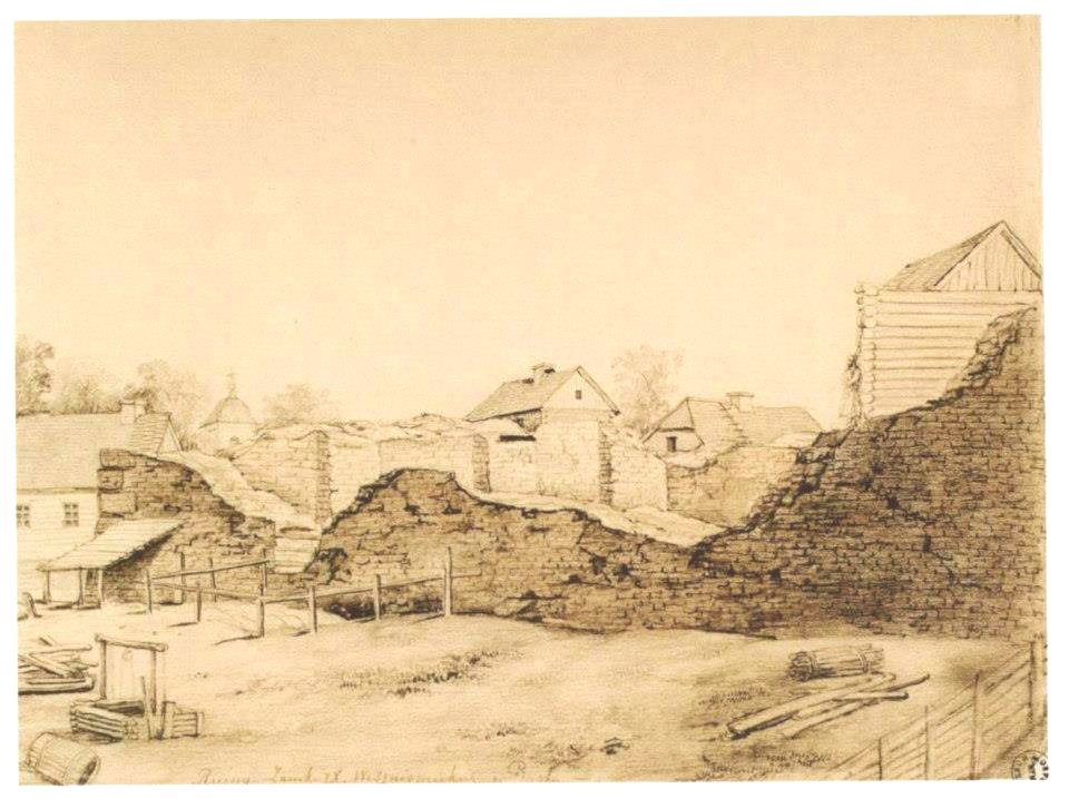 Pinski zamak. Пінскі замак (N. Orda, 1868)