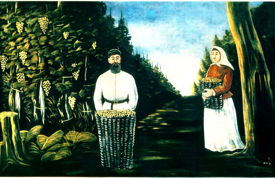 Pirosmani. Grape harvesting