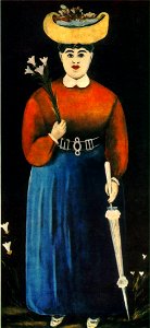 Pirosmani. Lady in red