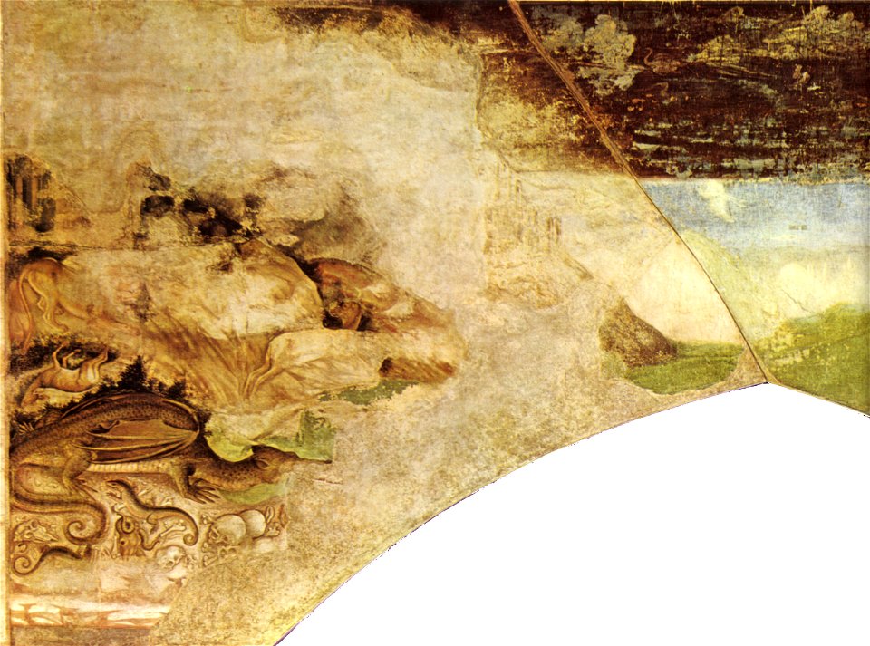Pisanello, affreschi di sant'anastasia, metà sinistra