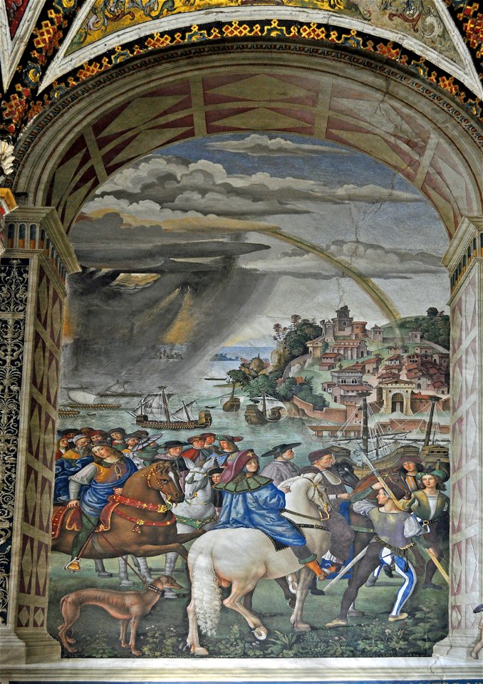 Pinturicchio Piccolomini leaves for Basle