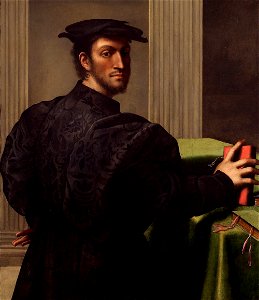 Portrait of a Gentleman in a Black Cap by Sebastiano del Piombo, oil on panel, 108 x 95 cm