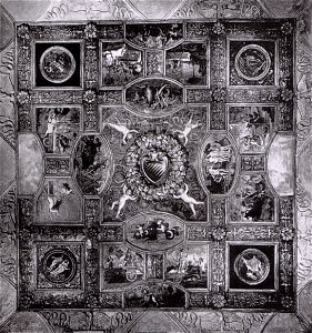 Pinturicchio, soffitto del palazzo di pnadolfo petrucci, 1508-1509, 482,2x495,9, MET, new york