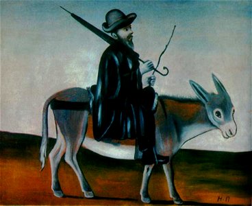 Pirosmani. man on donkey