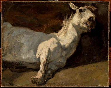 Piotr Michałowski - White horse stretched on the ground - MP 591 MNW - National Museum in Warsaw