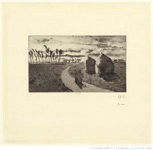 Pissarro - Crépuscule, 3e état, btv1b69551160