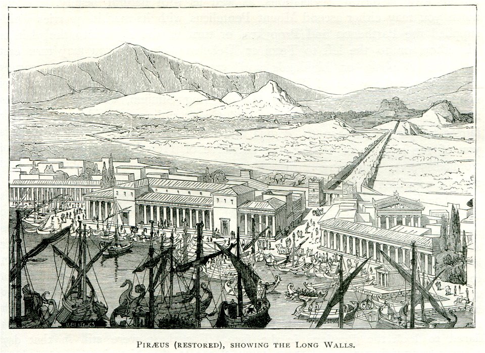 Piraeus (restored), showing the Long Wall - Mahaffy John Pentland - 1890