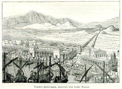 Piraeus (restored), showing the Long Wall - Mahaffy John Pentland - 1890