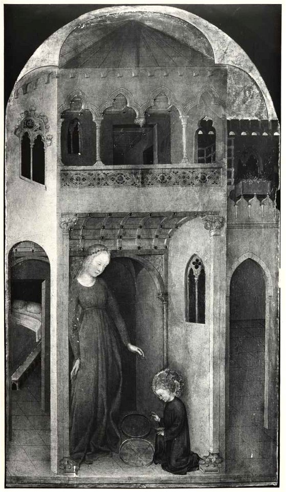 Pisanello – San Benedetto ripara miracolosamente il setaccio rotto della sua balia Cirilla, inv. 9405