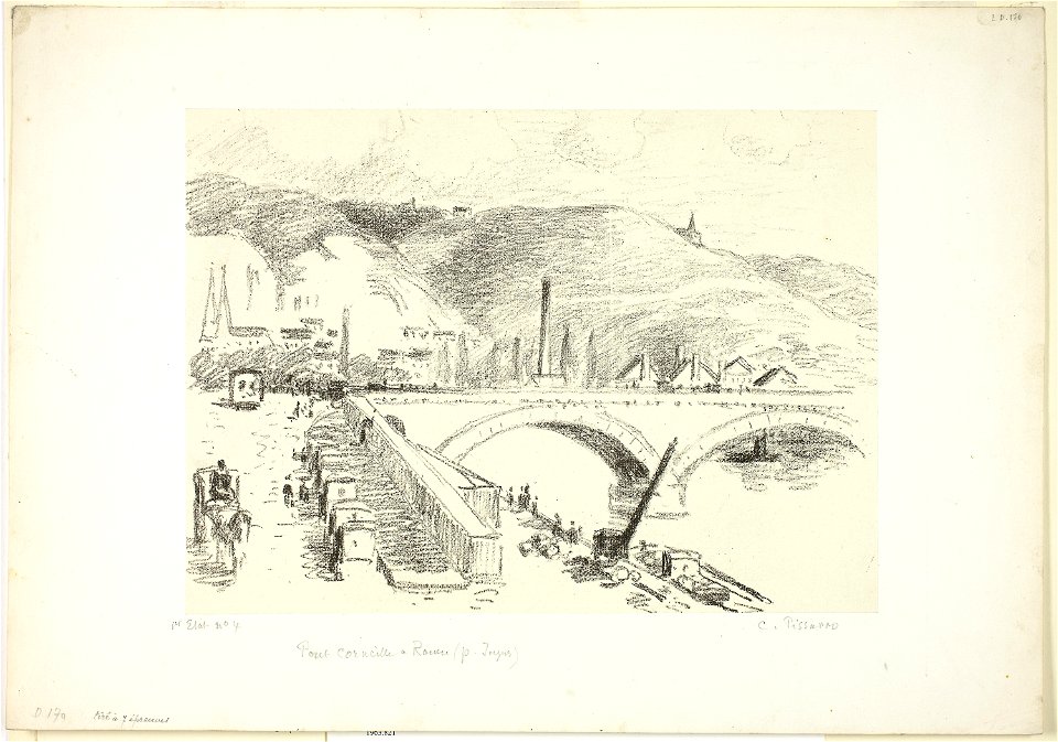 Pissarro - Bridge in Rouen Pont Corneille, 1963.821