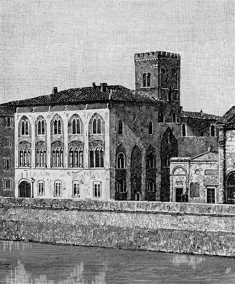 Pisa – Palazzo Spinola (xilografia)