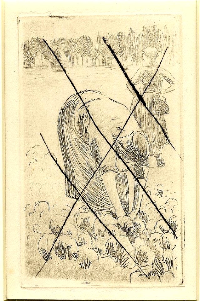 Pissarro - Femme cueillant des choux, WA1955.54.51