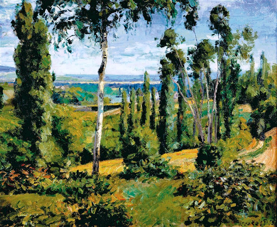 'La Campagne aux Environs de Conflans Sainte-Honorine' by Camille Pissarro, 1874