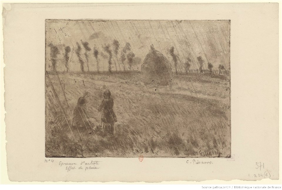 Pissarro - Effet de pluie, 6e état, btv1b6955118t