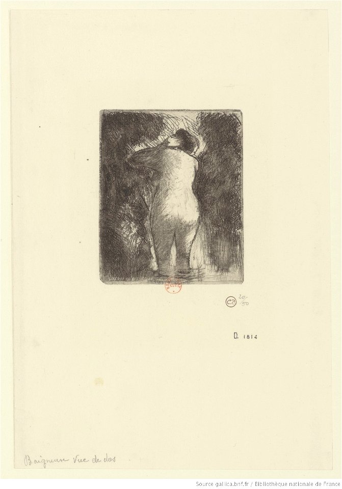 Pissarro - Baigneuse vue de dos, 5e état, btv1b6955260r