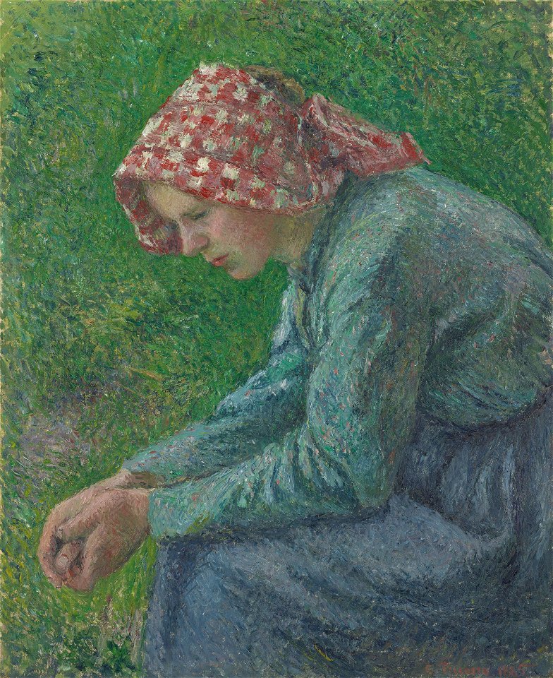 Pissarro - A Seated Peasant Woman, 1885