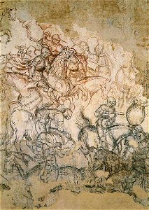 Pisanello - Tournament Scene (detail) - WGA17884. Free illustration for personal and commercial use.