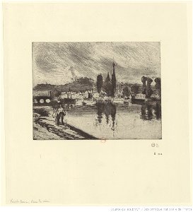 Pissarro - Vue de Rouen, cours-la-Reine, 3e état, btv1b6955149c
