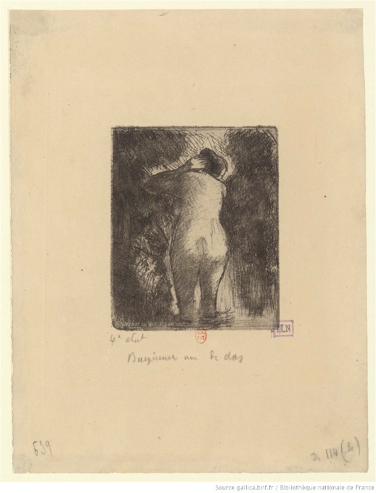 Pissarro - Baigneuse vue de dos, 4e état, btv1b69552593