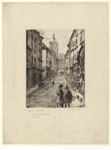 Pissarro - Rue du Gros-Horloge, à Rouen, 3e état, btv1b69551553